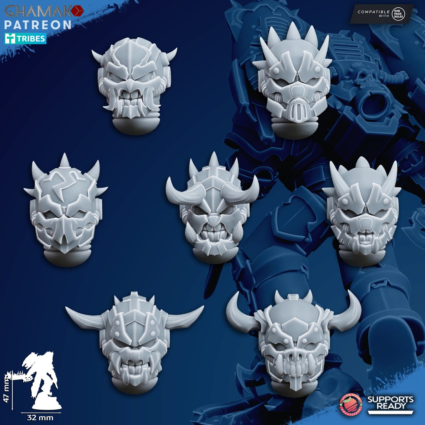 Chaos Vultures | Heretic Knights (10) - Havoc Brothers - Ghamak - 3D Printed Mini Marines