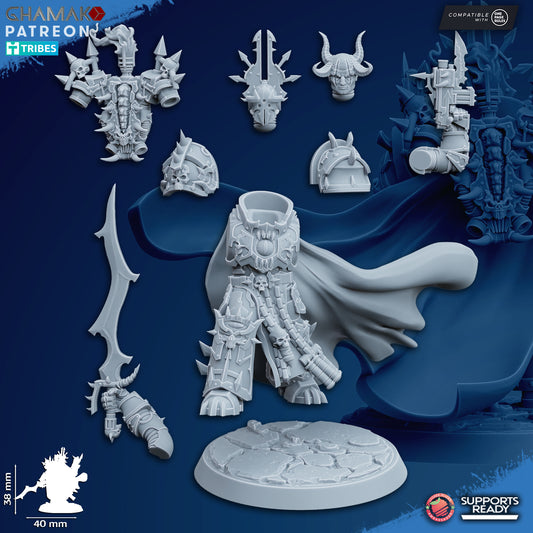 Heretic Sorcerer | Chaos Knights (1) - Havoc Brothers - Ghamak - 3D Printed Mini Marines