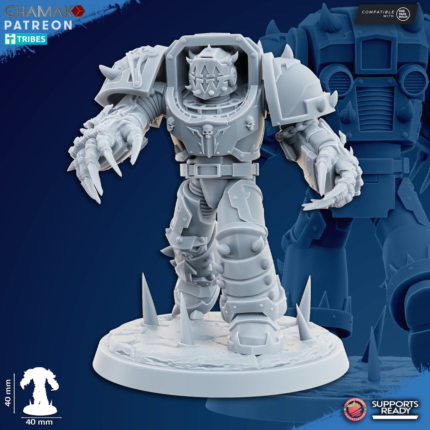 Heretic Exterminators | Heretic Knights (7) - Havoc Brothers - Ghamak - 3D Printed Mini Marines