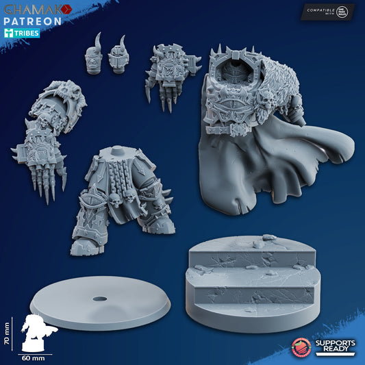 Asmodeus Supreme Heretic - Archon | Chaos Knights (1) - Havoc Brothers - Ghamak - 3D Printed Mini Marines