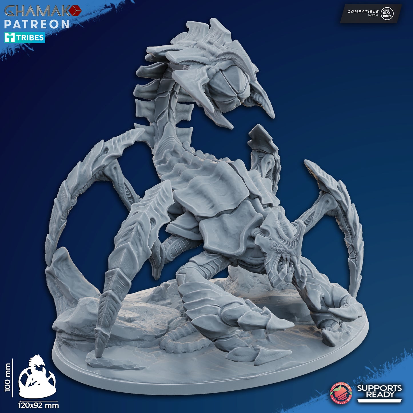 Plasmatic Scorpid Tyrant Nid | Alien Hives (1) - Ghamak | 3D-printed Miniatures