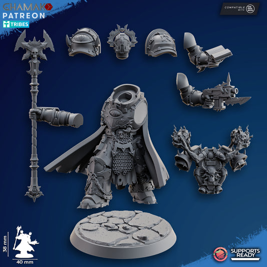Heretic Warlock 2 | Chaos Knights (1) - Havoc Brothers - Ghamak - 3D Printed Mini Marines