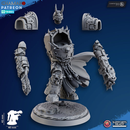Exterminator Lord 2 | Chaos Knights (1) - Havoc Brothers - Ghamak - 3D Printed Mini Marines