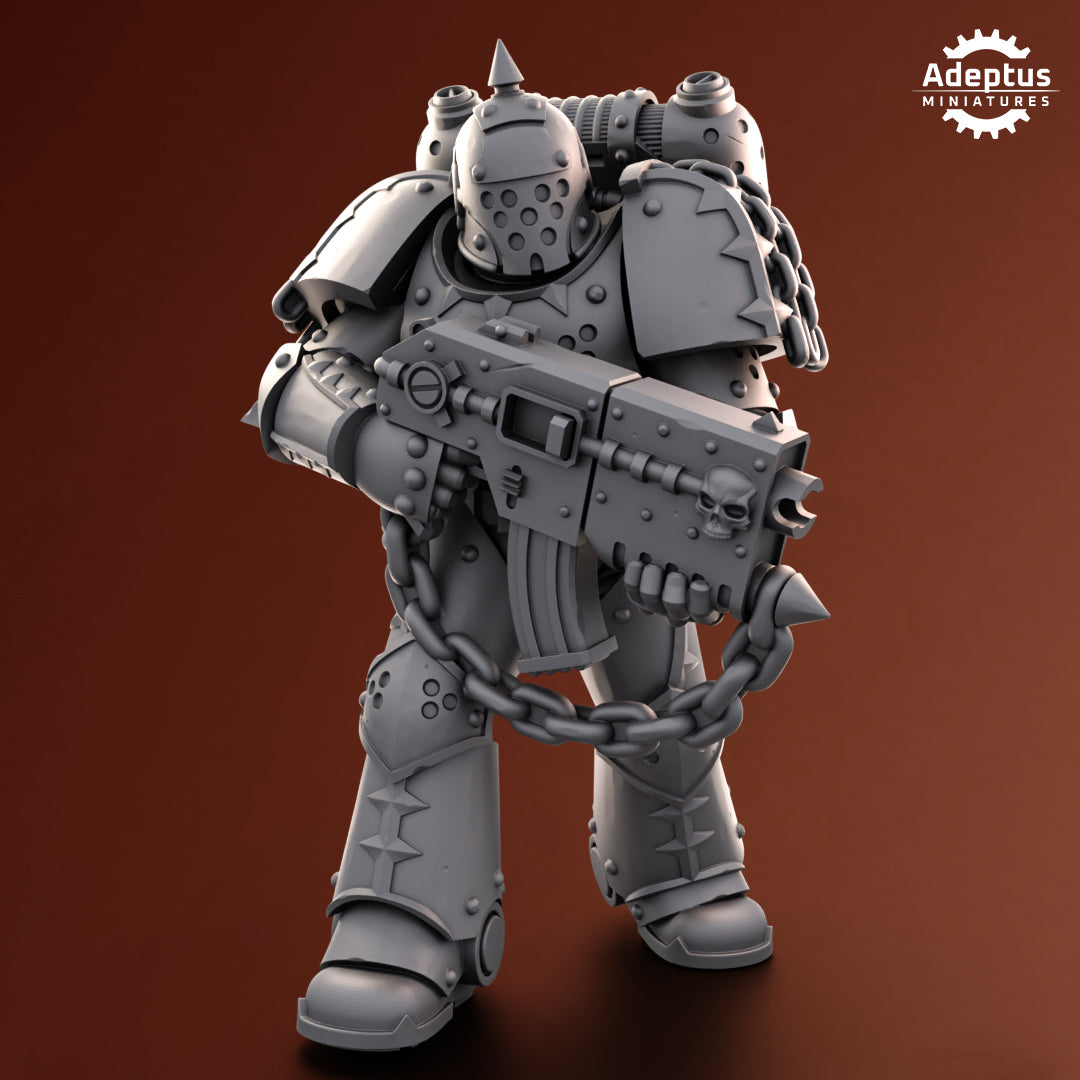 Chainlords Infantry Squad | Chaos Knights (5) - Havoc Brothers - Adeptus Miniatures - 3d Printed Mini Marines