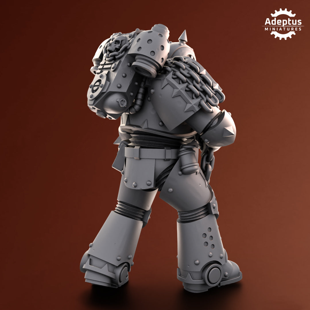 Chainlords Infantry Squad | Chaos Knights (5) - Havoc Brothers - Adeptus Miniatures - 3d Printed Mini Marines