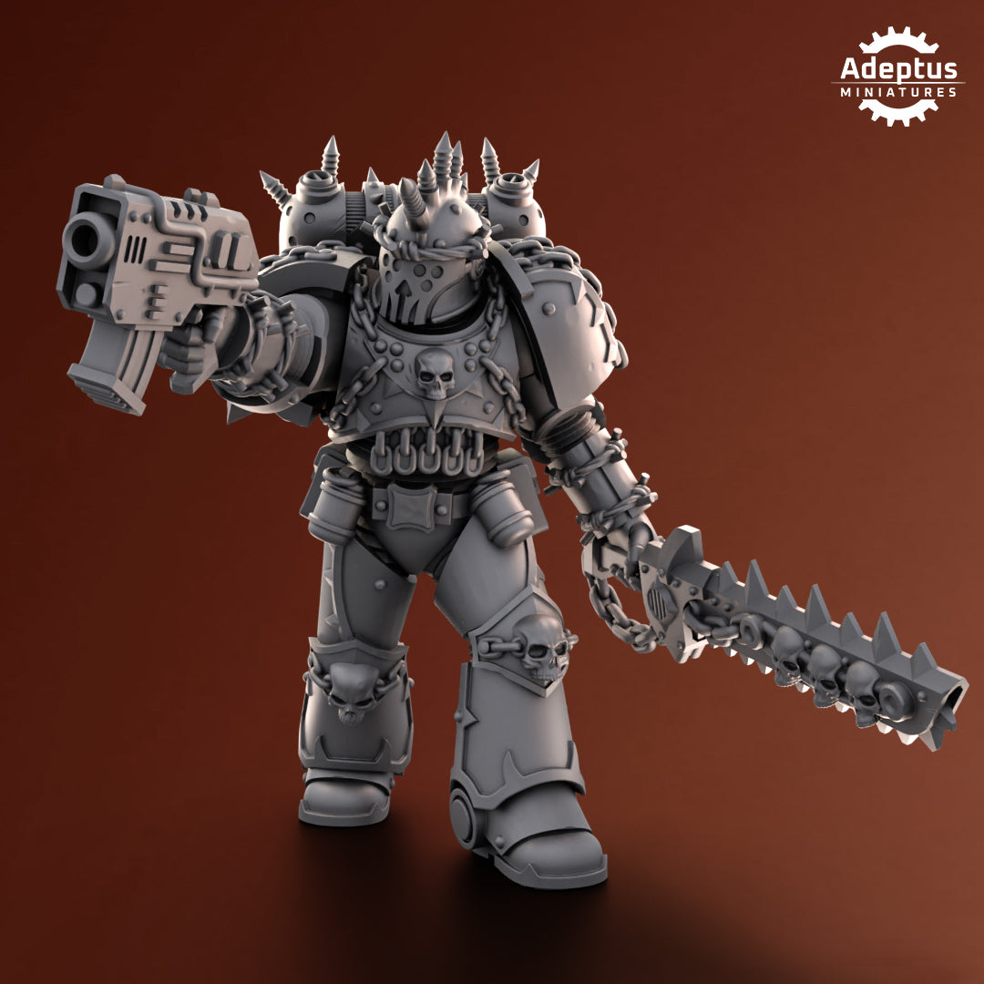 Chainlords Infantry Squad | Chaos Knights (5) - Havoc Brothers - Adeptus Miniatures - 3d Printed Mini Marines