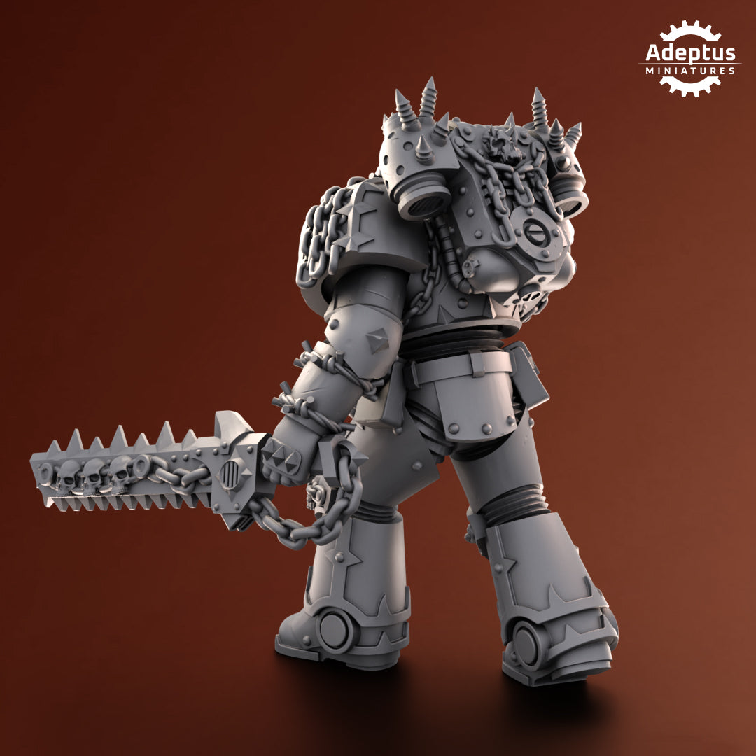 Chainlords Infantry Squad | Chaos Knights (5) - Havoc Brothers - Adeptus Miniatures - 3d Printed Mini Marines