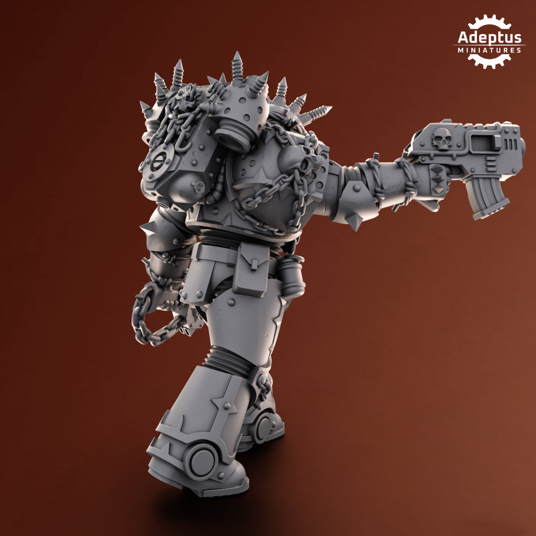 Chainlords Infantry Squad | Chaos Knights (5) - Havoc Brothers - Adeptus Miniatures - 3d Printed Mini Marines
