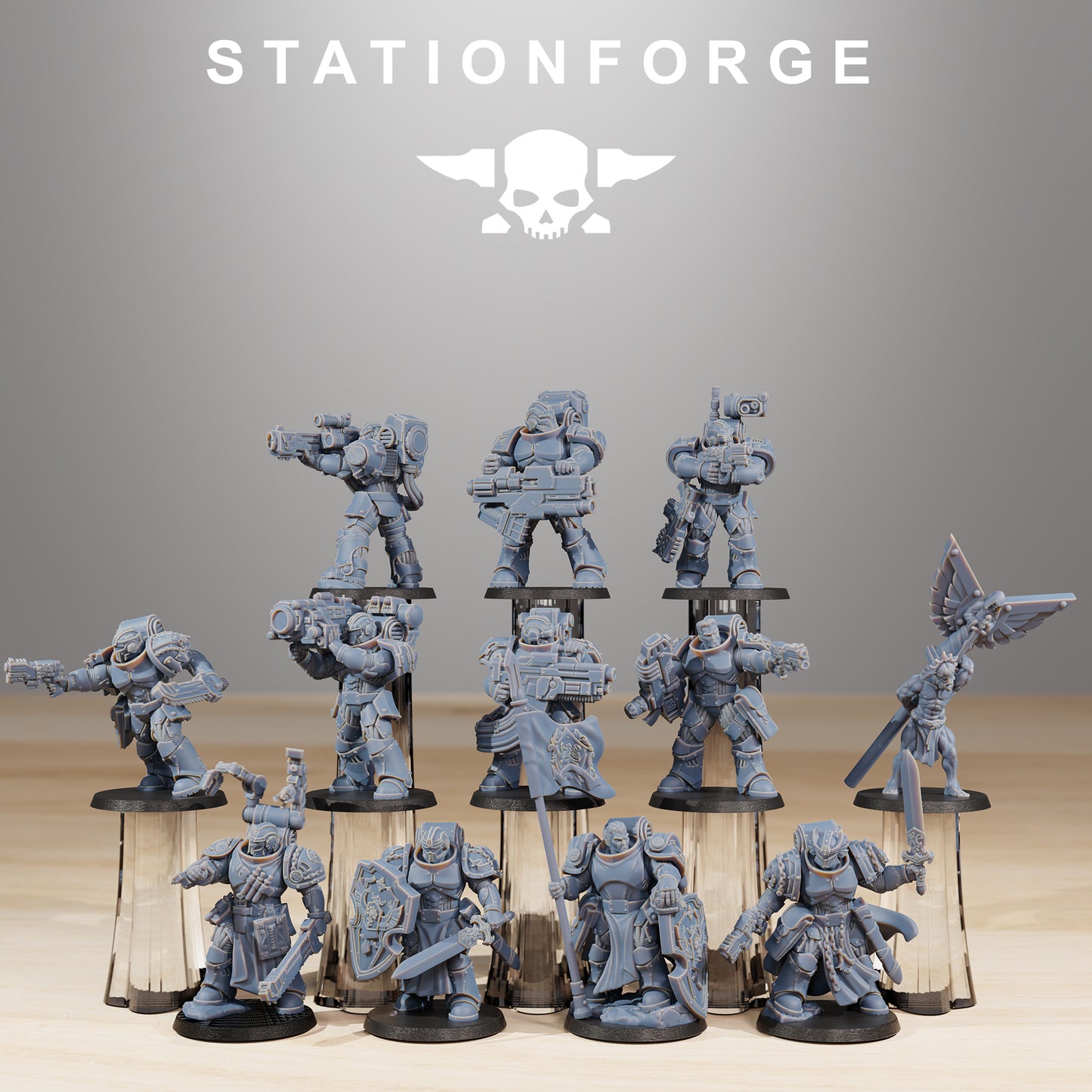Socratis Reinforcers | Socratis Knights (10) - MKX Prime Brothers - Stationforge - 3d Printed Mini Marines