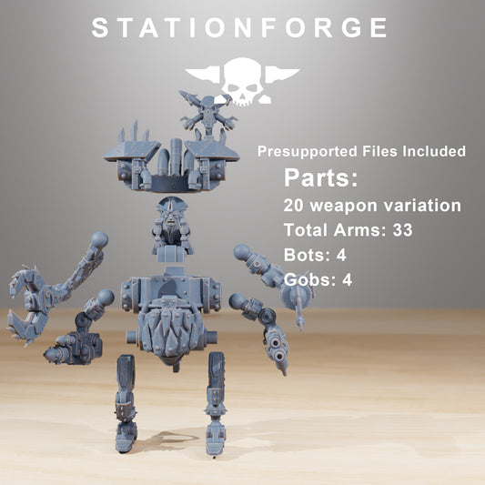 Pirate Bots Gobs | Space Orcs (4) - Stationforge | 3D-printed Miniatures