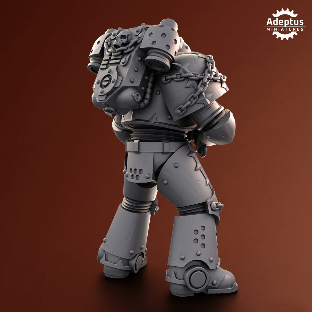 Chainlords Infantry Squad | Chaos Knights (5) - Havoc Brothers - Adeptus Miniatures - 3d Printed Mini Marines