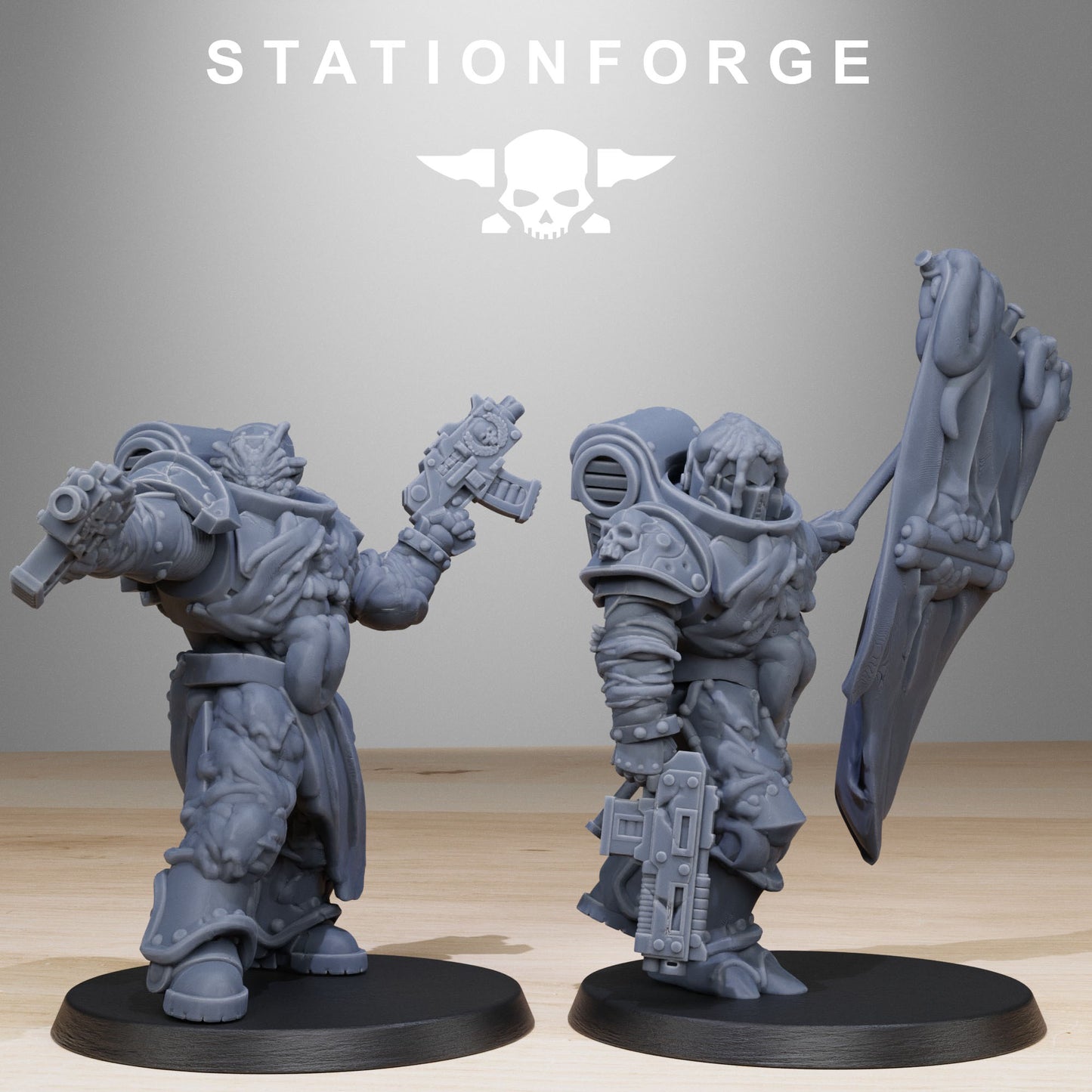 Corrupted Socratis Infantry | Chaos Knights (10) - Havoc Brothers - Stationforge - 3d Printed Mini Marines