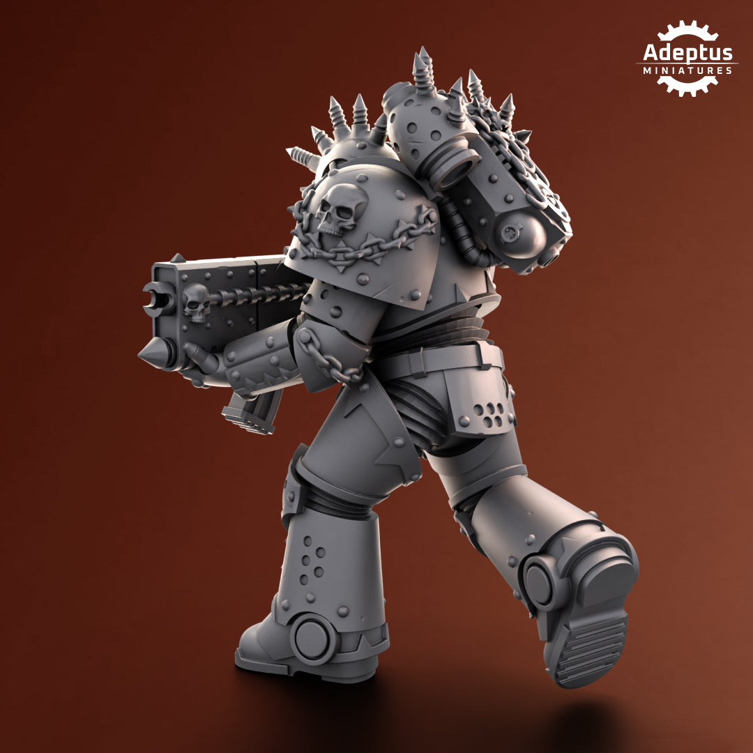 Chainlords Infantry Squad | Chaos Knights (5) - Havoc Brothers - Adeptus Miniatures - 3d Printed Mini Marines