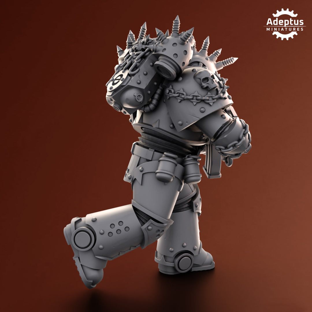 Chainlords Infantry Squad | Chaos Knights (5) - Havoc Brothers - Adeptus Miniatures - 3d Printed Mini Marines