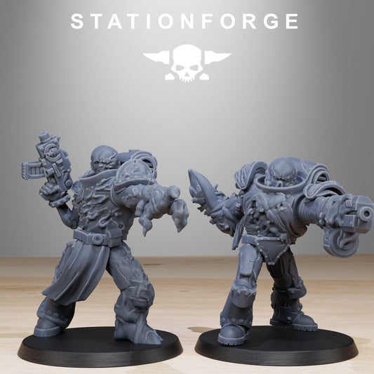 Corrupted Socratis Infantry | Chaos Knights (10) - Havoc Brothers - Stationforge - 3d Printed Mini Marines