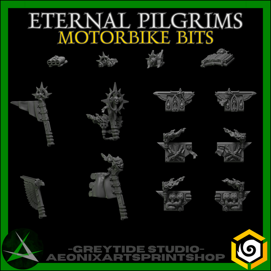 Motorbike Decorations Eternal Pilgrims/Crusaders | (2) - Battle Brothers - Greytide - Miniatures