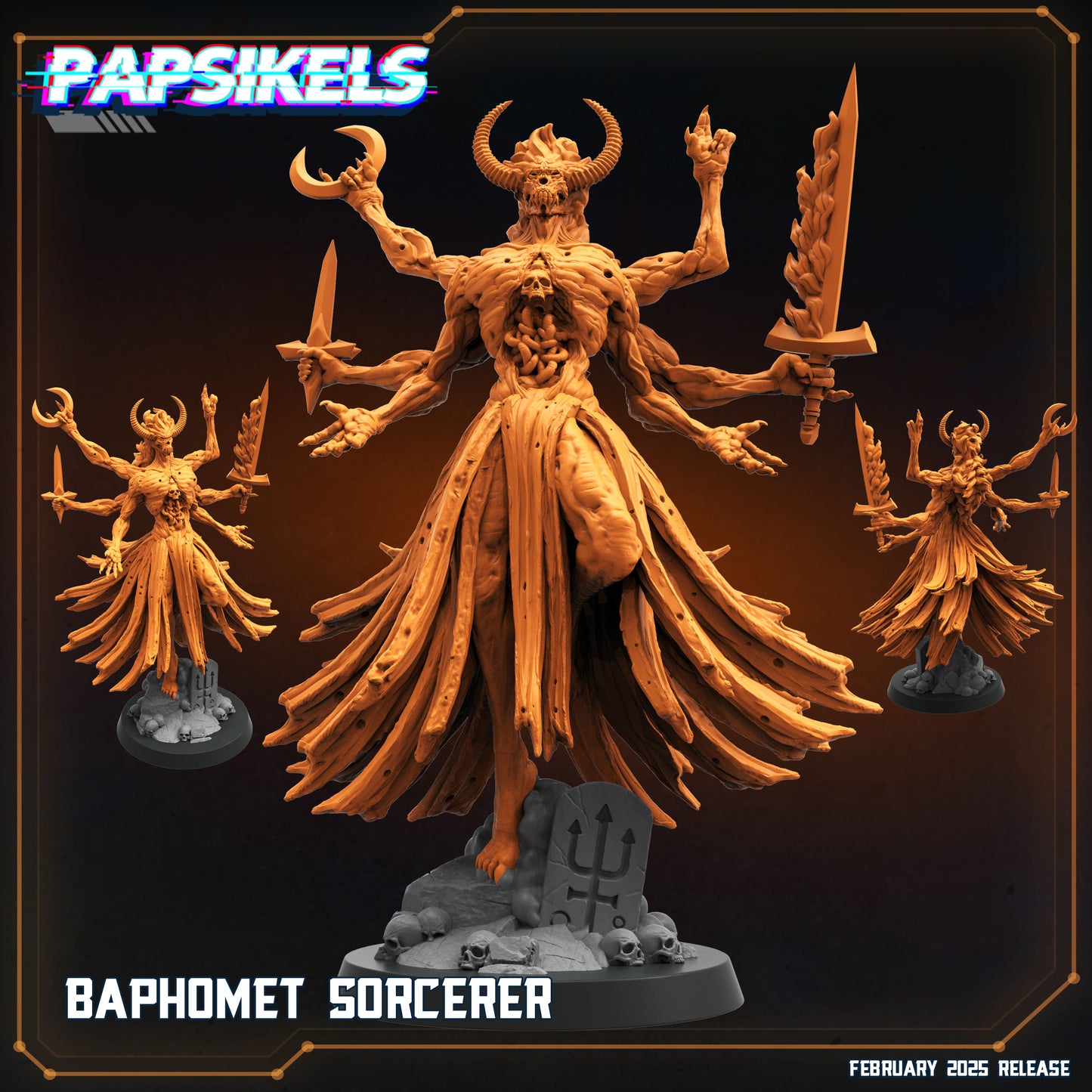 Baphoment Sorcerer (1) - Court of the Seven Headed Serpent - Trench Crusade - Papsikels