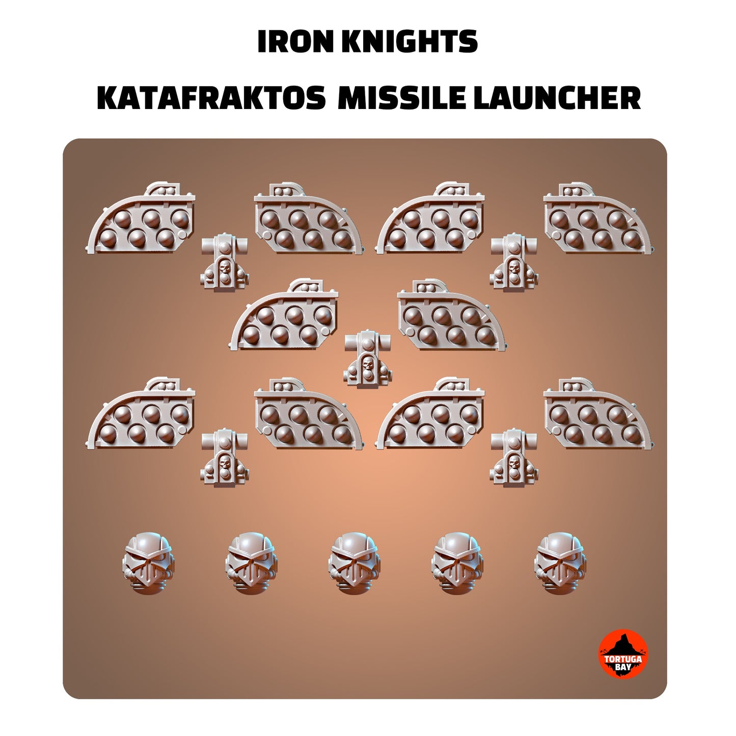 Iron Knights Panzer-K Missile Launchers | Galaxy Marines Bits (5) - Havoc Brothers - Tortugabay - 3D Printed Mini Marines