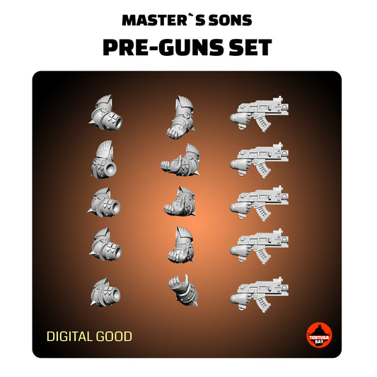 Masters Sons Pre-Guns | Galaxy Marines Bits (10) - MKIV Havoc Brothers - Tortugabay - 3D Printed Mini Marines