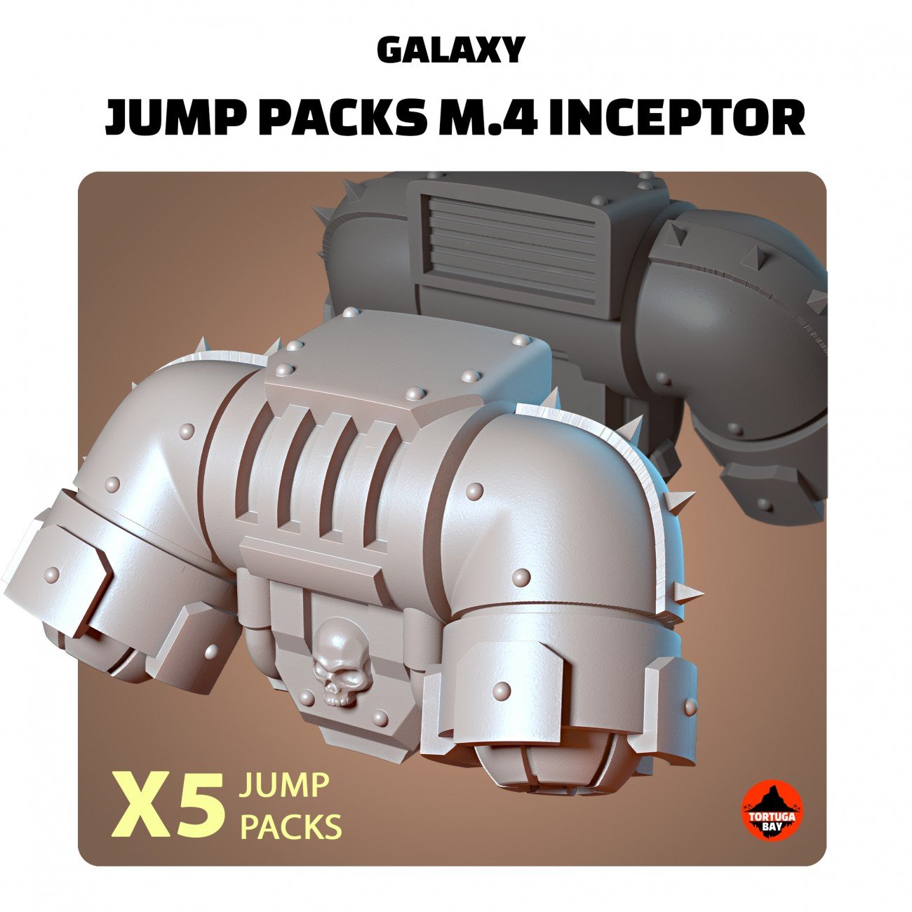 Inceptor M.4 Jump packs | Galaxy Marines Bits (5) - Battle Brothers - Tortugabay - 3d Printed Mini Marines