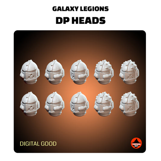 M3 Death Praetorian Helmets | Galaxy Marines Bits (10) - MKII Battle Brothers - Tortugabay - 3d Printed Mini Marines