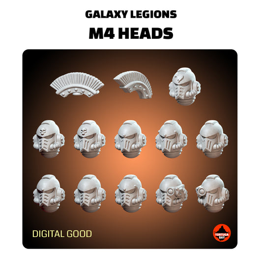 M4 Helmets | Galaxy Marines Bits (11) - MKIV Battle Brothers- Tortugabay - 3d Printed Mini Marines