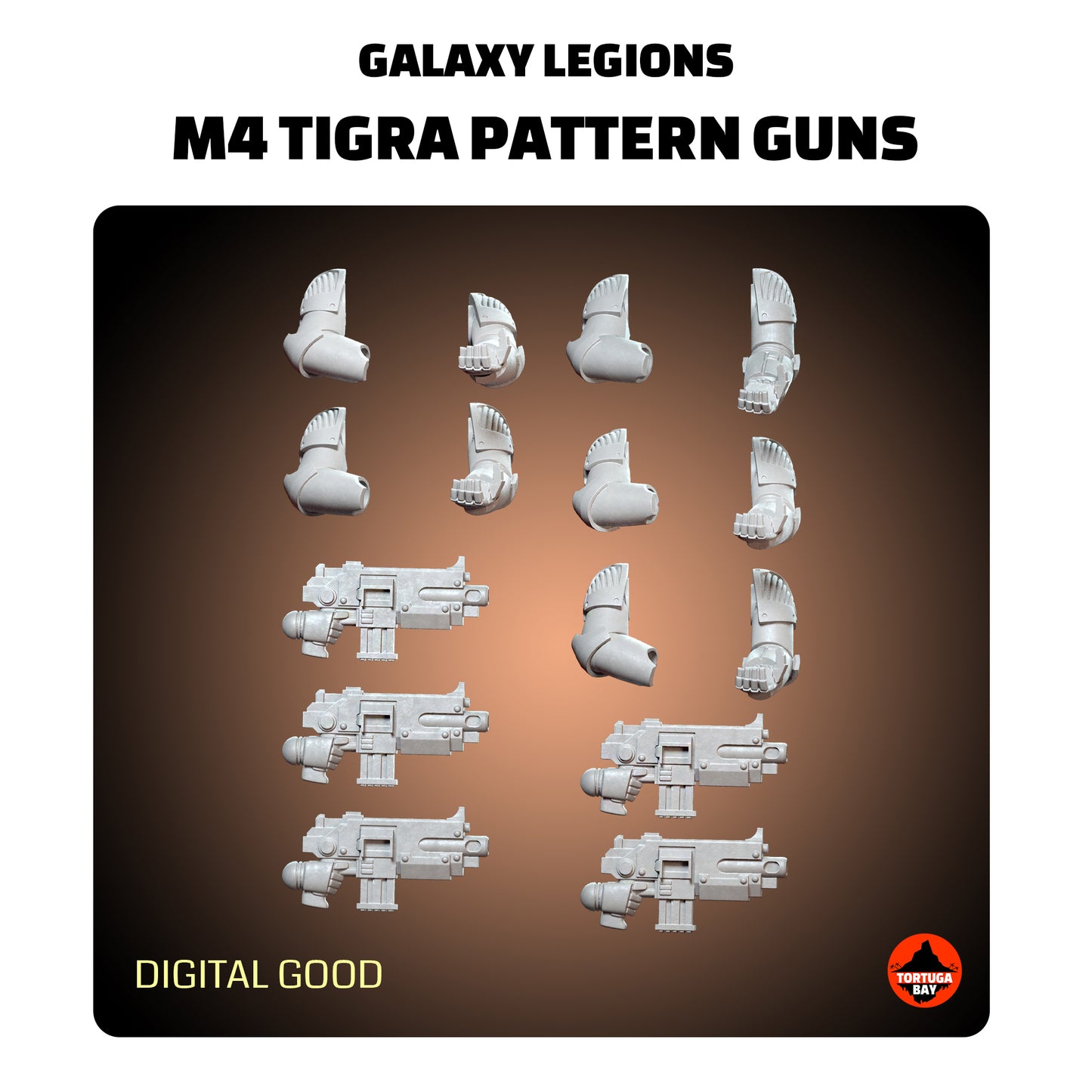 M4 Tigra Guns | Galaxy Marines Bits (10) - Battle Brothers - Tortugabay - 3D Printed Mini Marines