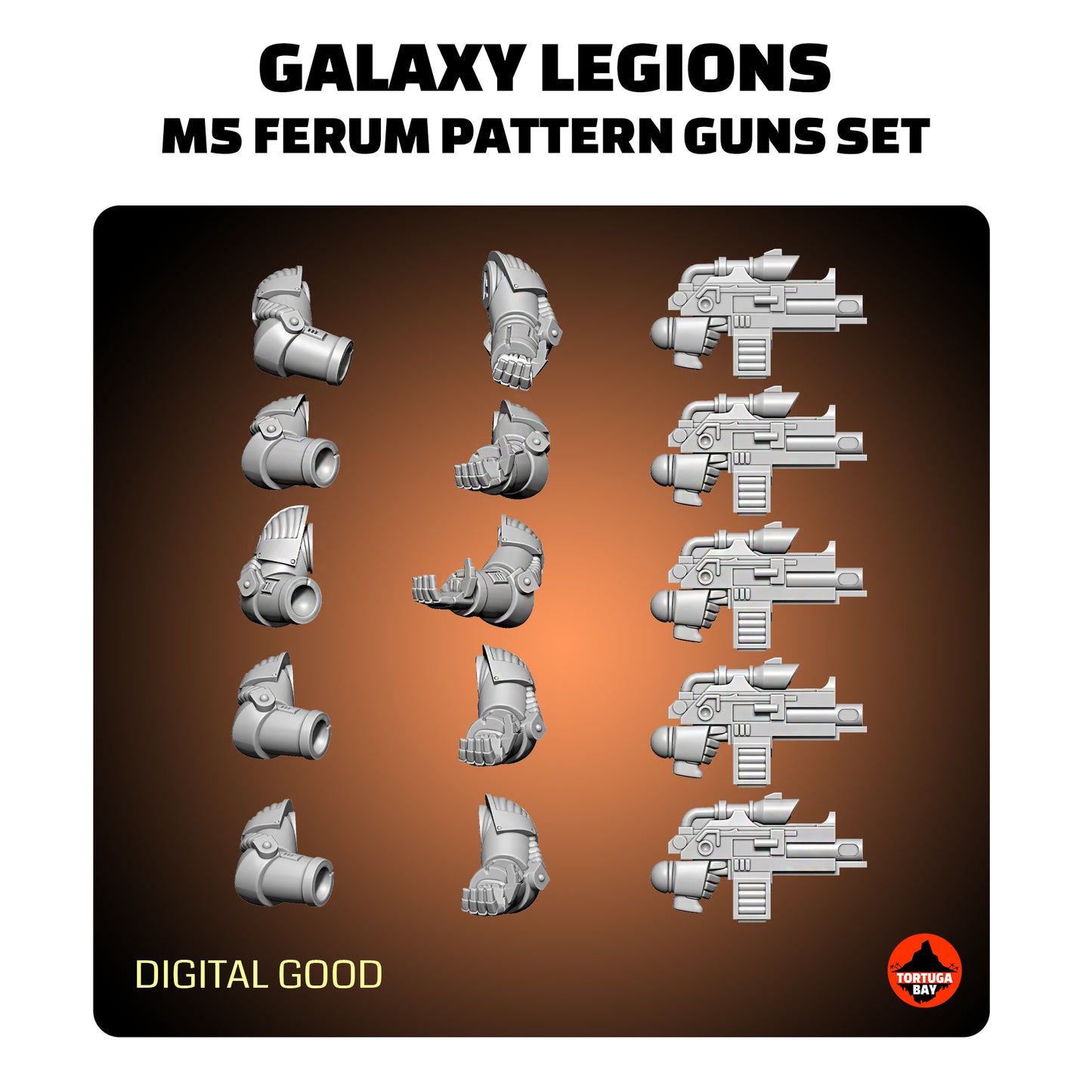 M5 Ferum Guns | Galaxy Marines Bits (10) - Battle Brothers - Tortugabay - 3D Printed Mini Marines