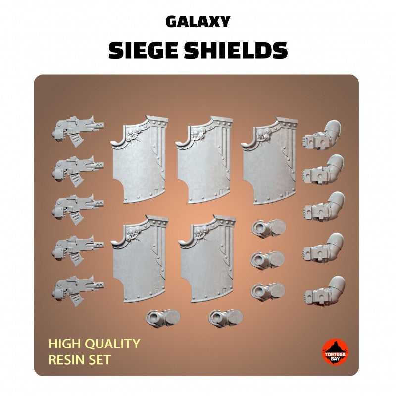 M3 Siege Shields | Galaxy Marines Bits (10) - MKIII Battle Brothers - Tortugabay - 3d Printed Mini Marines