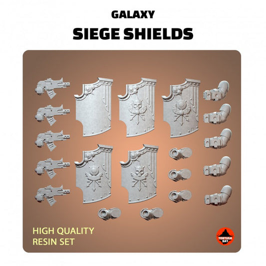 M3 Siege Shields | Galaxy Marines Bits (10) - MKIII Battle Brothers - Tortugabay - 3d Printed Mini Marines