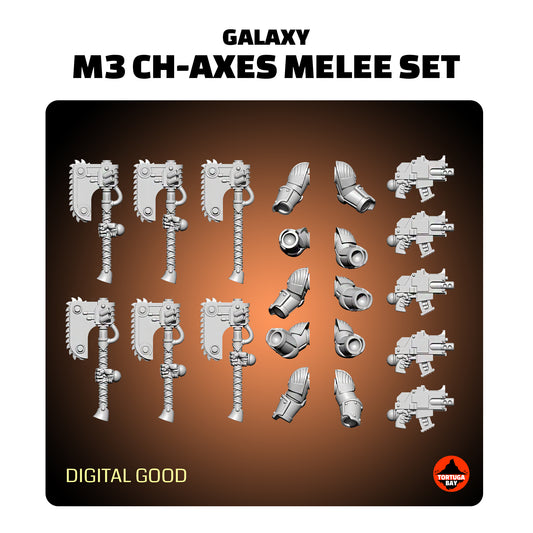 M3 Chain Swords | Galaxy Marines Bits (6) - MKIII Battle Brothers - Tortugabay - 3d Printed Mini Marines