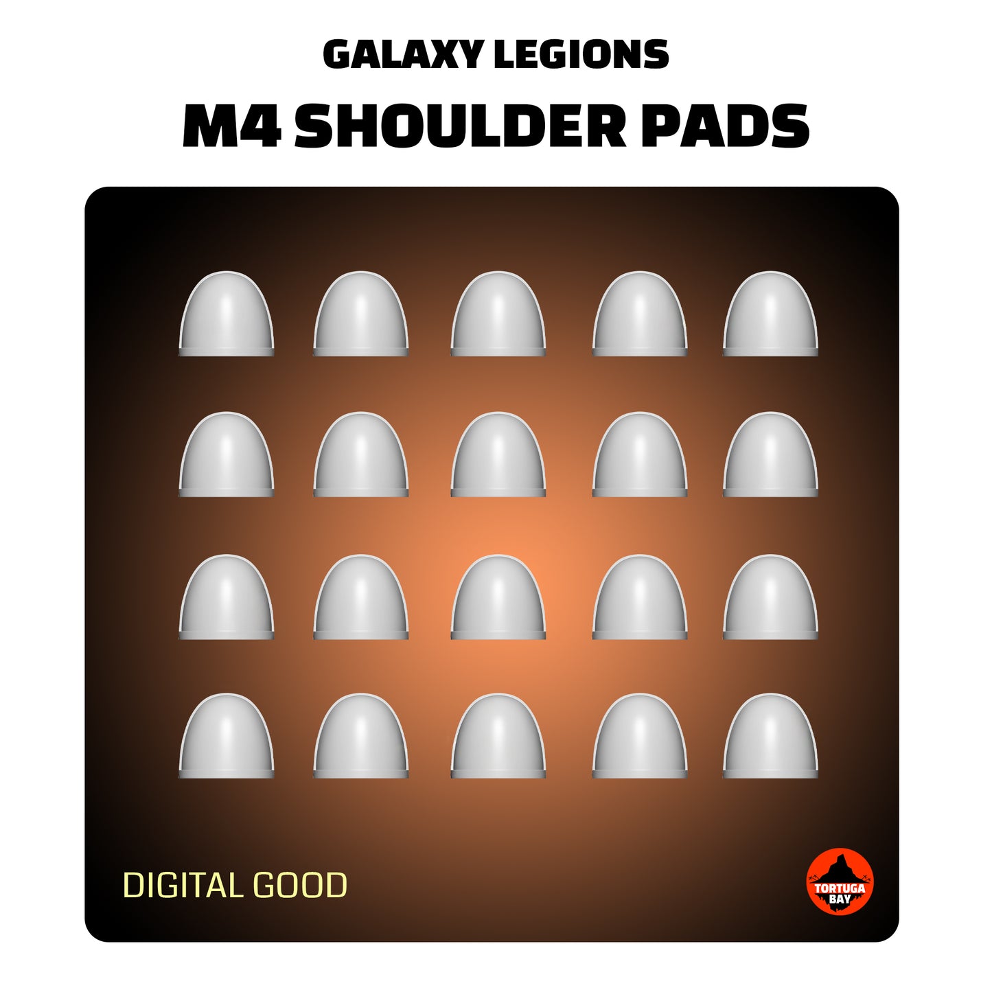 M4 Shoulder Pads | Galaxy Marines Bits (20) - MKIV Battle Brothers- Tortugabay - 3d Printed Mini Marines