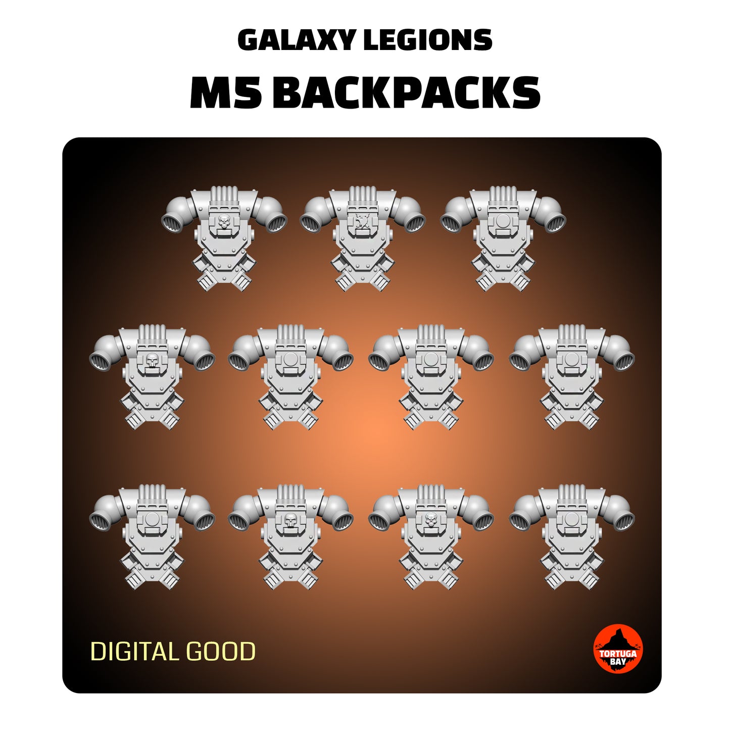 M5 Backpacks | Galaxy Marines Bits (11) - MKV Battle Brothers- Tortugabay - 3D Printed Mini Marines