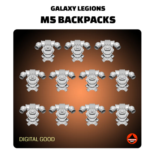 M5 Backpacks | Galaxy Marines Bits (11) - MKV Battle Brothers- Tortugabay - 3D Printed Mini Marines