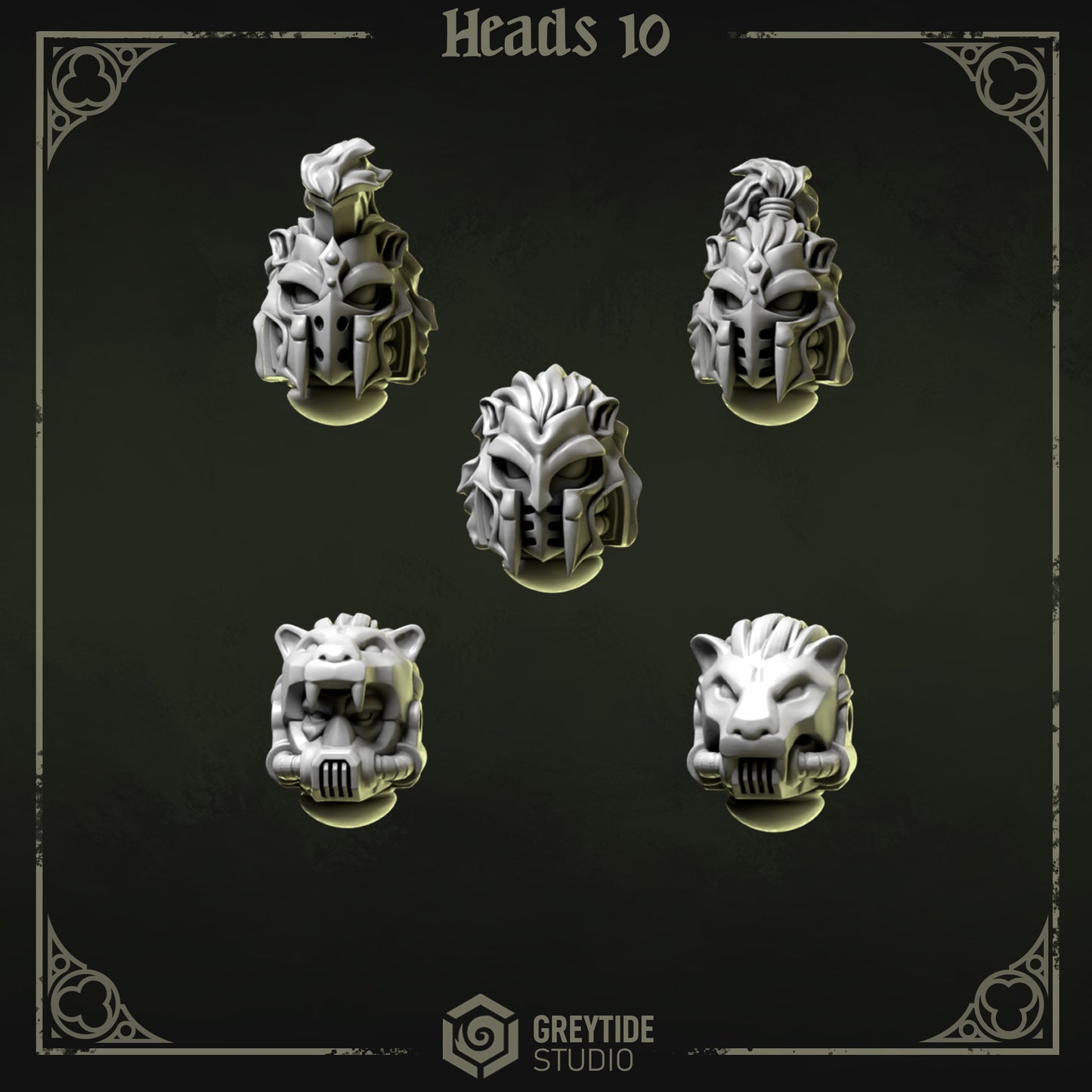 Heads 10 Eternal Pilgrims | (5) - Battle Brothers - Greytide - Miniatures