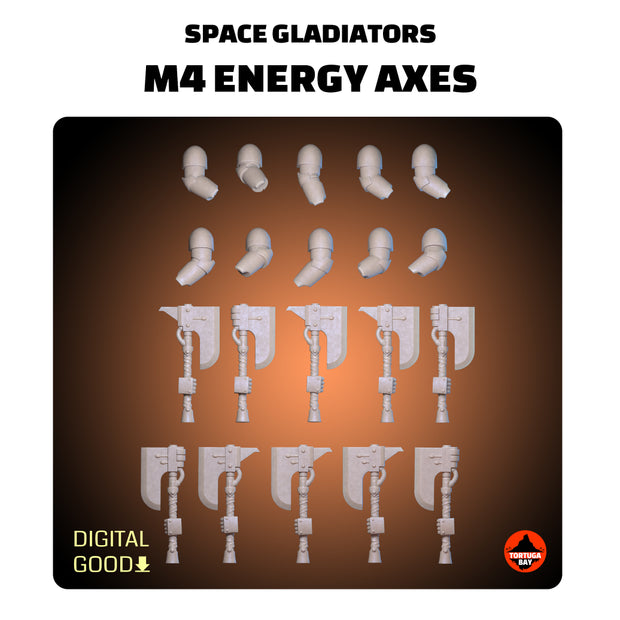 M4 Power Axes | Galaxy Marines Bits (5) - MKIV Battle Brothers - Tortugabay - 3D Printed Mini Marines