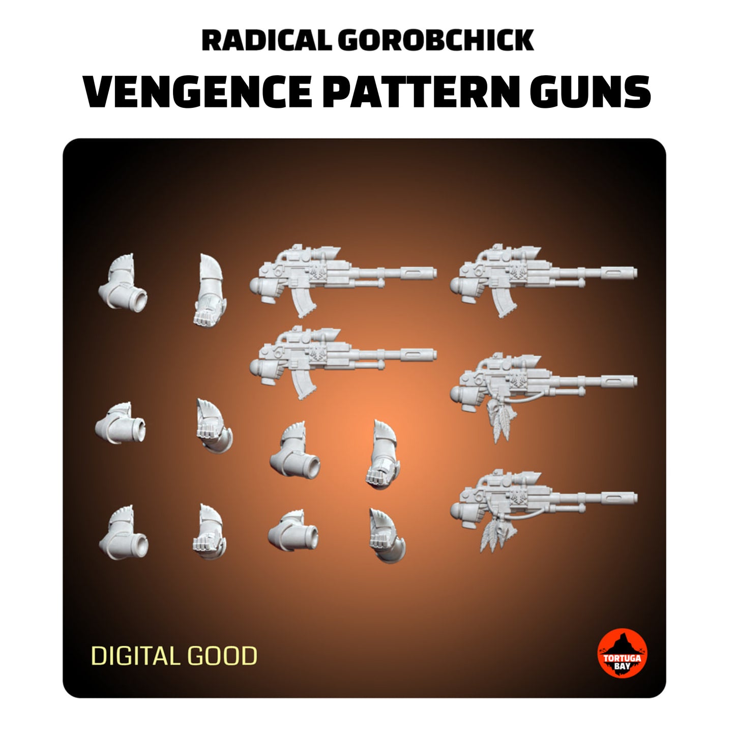 M4 Raven Vengeance Pattern Guns | Galaxy Marines Bits (5) - MKIV Battle Brothers - Tortugabay - 3d Printed Mini Marines