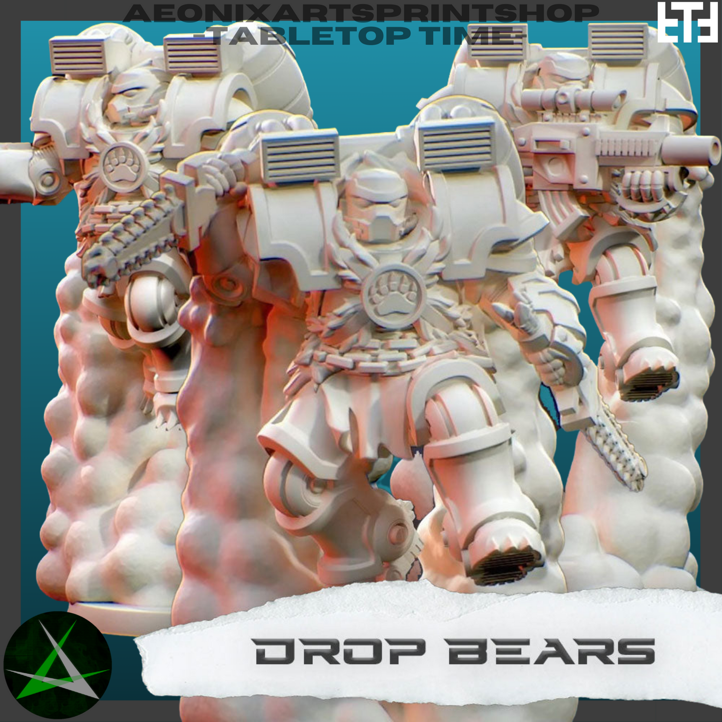Drop Bears | Space Bears (3) - MKX Prime Brothers - Tabletop Time - 3D Printed Mini Marines