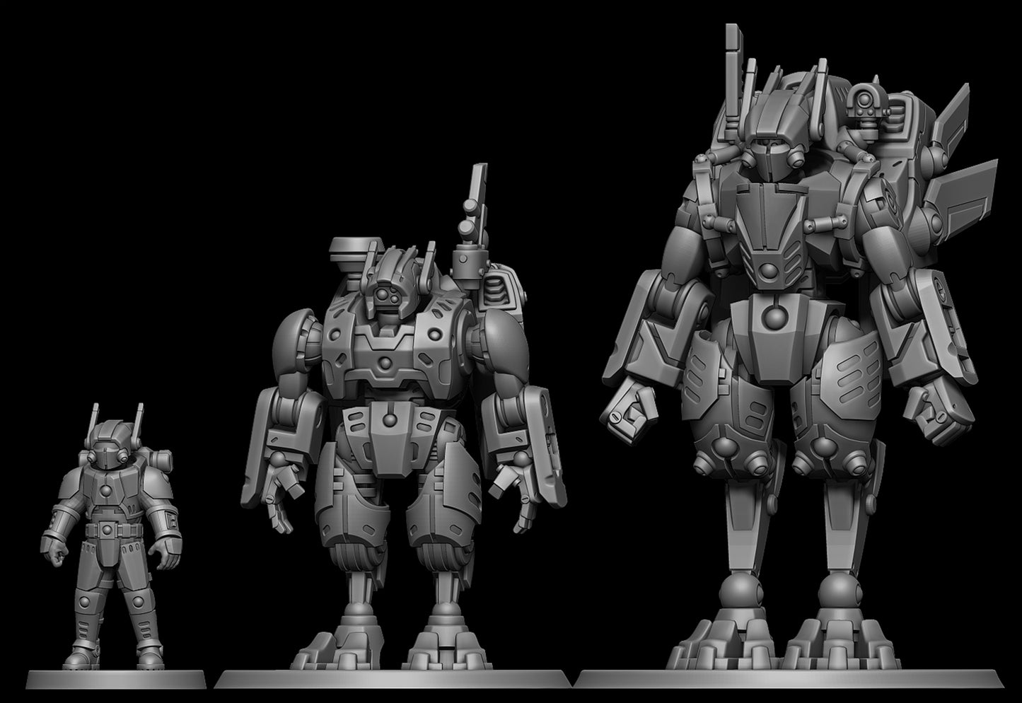 Tairon Mk1 Mechs | Mechs (3) - Dao Union - Stationforge - Xenos