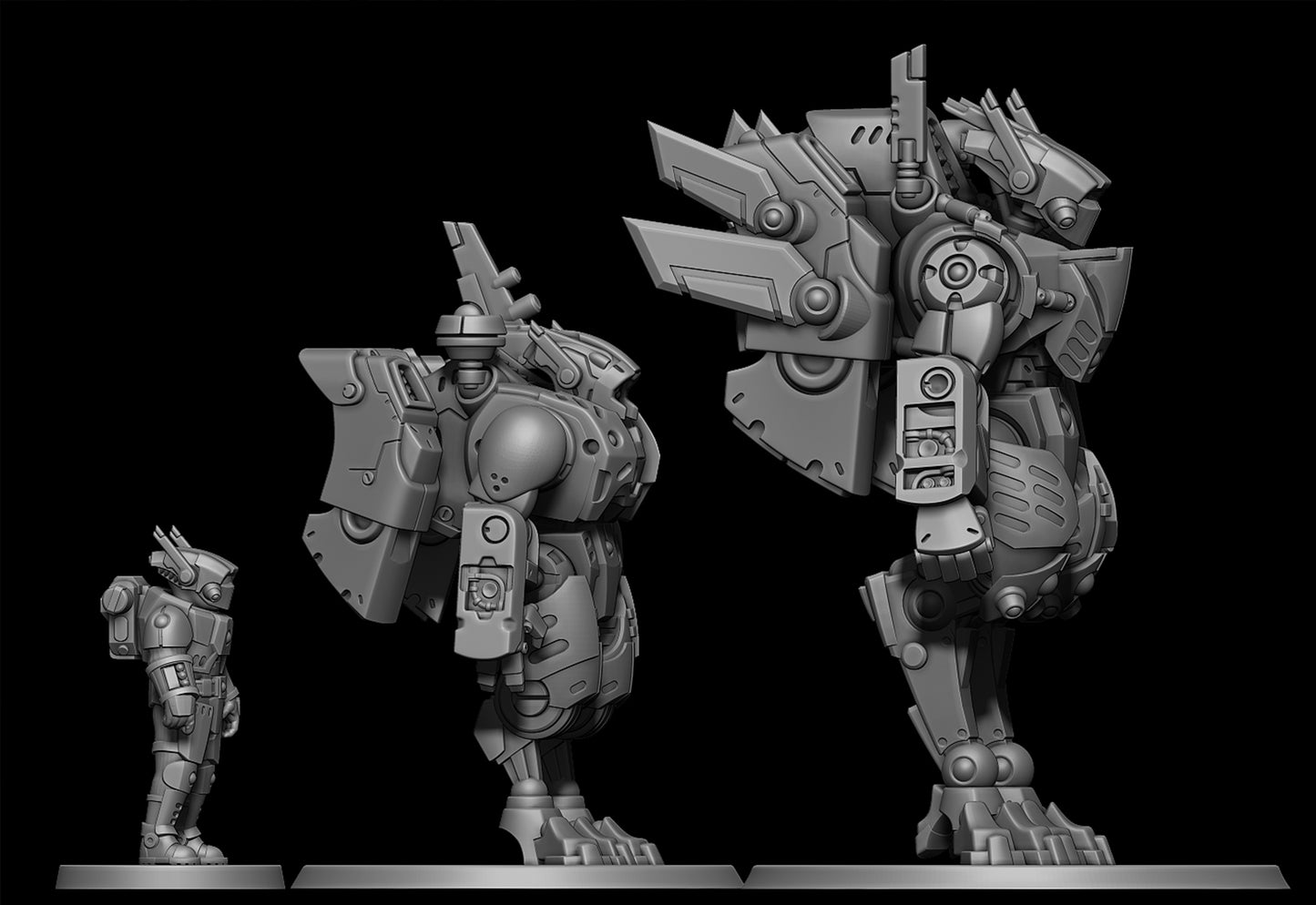 Tairon Mk1 Mechs | Mechs (3) - Dao Union - Stationforge - Xenos
