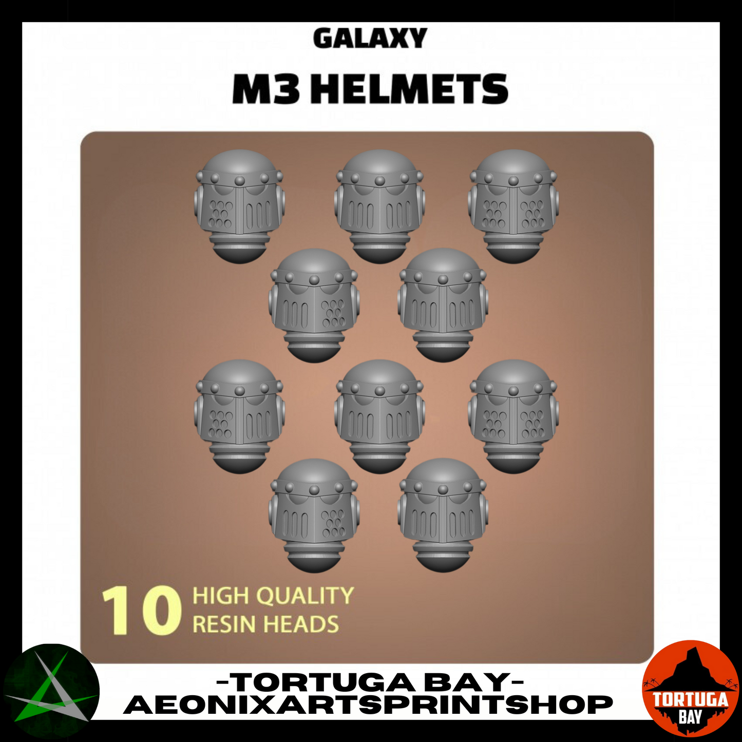 M3 Ancient Helmets | Galaxy Marines Bits (10) - MKIII Battle Brothers- Tortugabay - 3d Printed Mini Marines