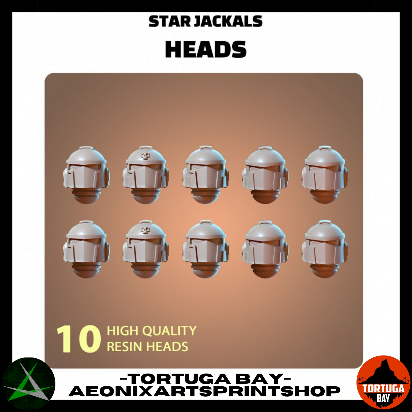 M8 Helmets | Galaxy Marines Bits (10) - MKIII Battle Brothers - Tortugabay - 3d Printed Mini Marines