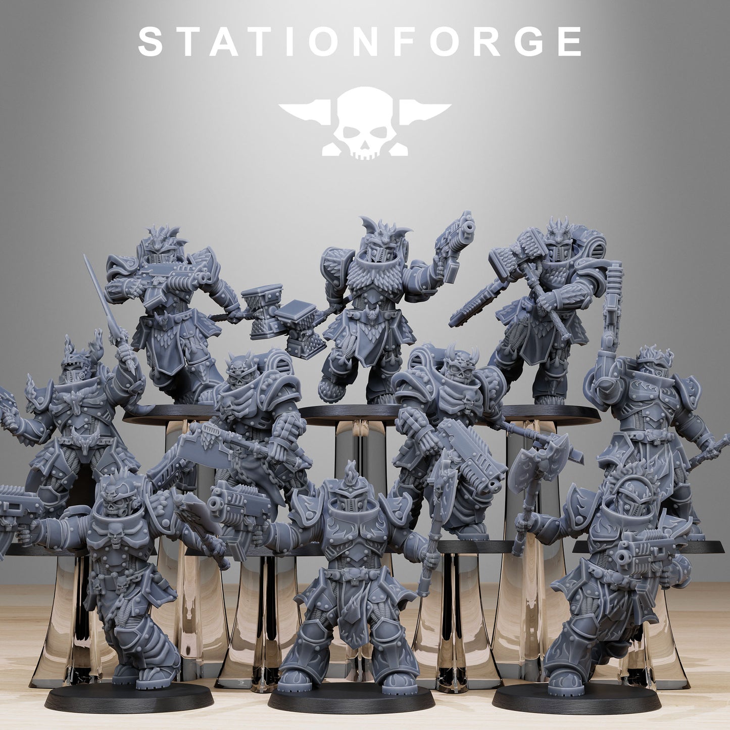 Socratis Dragon Knights | Socratis Knights (10) - MKX Prime Brothers - Stationforge - 3d Printed Mini Marines