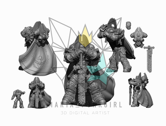 Rodna | Archon Matriarch (1) - Battle Brothers - Martapunkgirl - 3D Printed Mini Marines