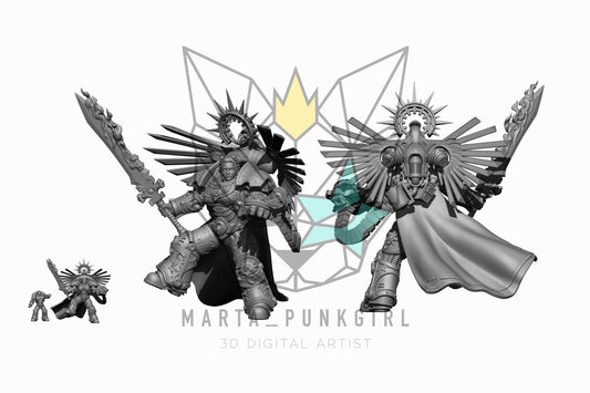 Excelia | Archon Matriarch (1) - Battle Brothers - Martapunkgirl - 3D Printed Mini Marines