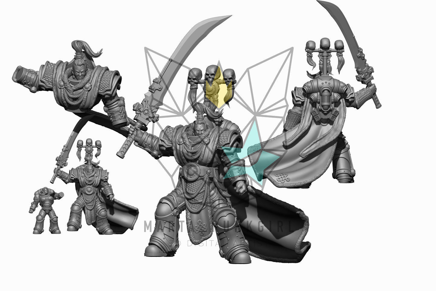Jhenka | Archon Matriarch (1) - Battle Brothers - Martapunkgirl - 3D Printed Mini Marines