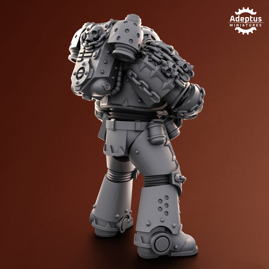 Chainlords Infantry Squad | Chaos Knights (5) - Havoc Brothers - Adeptus Miniatures - 3d Printed Mini Marines