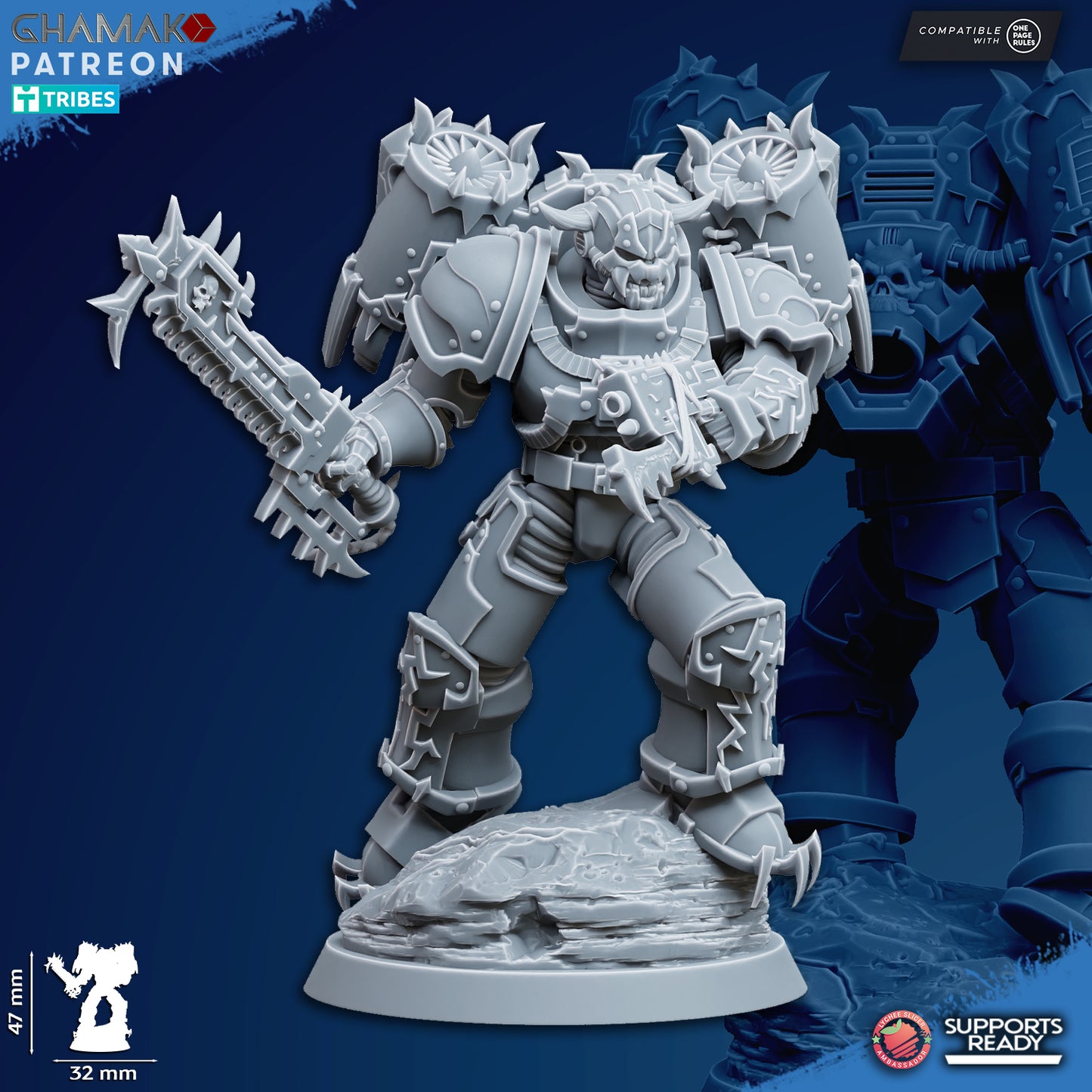 Chaos Vultures | Heretic Knights (10)  - Havoc Brothers - Ghamak - 3D Printed Mini Marines