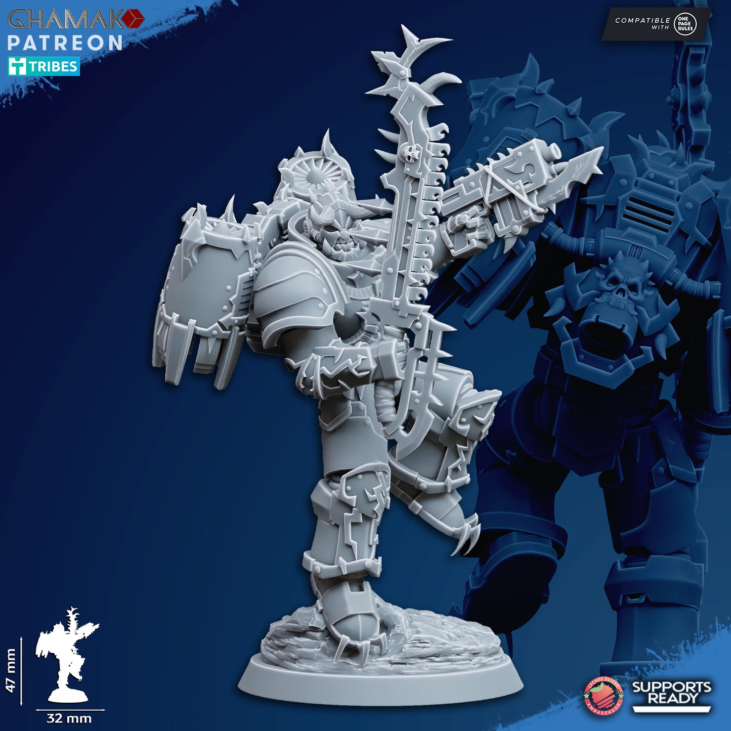 Chaos Vultures | Heretic Knights (10)  - Havoc Brothers - Ghamak - 3D Printed Mini Marines