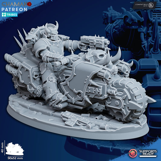 Traitor Bikes| Heretic Knights (3)  - Havoc Brothers - Ghamak - 3D Printed Mini Marines